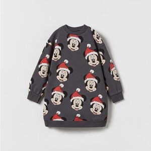 Zara Disney Minnie Mouse Christmas Plush Dress